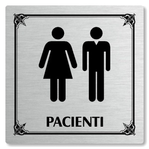 WC pacienti, 118x118mm, stříbrná, Nebraska